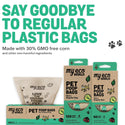 MyEcoPet Compostable Poop/Waste Bags For Dogs & Cats (60 bags)