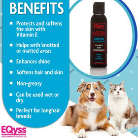 EQyss Groming Products Survivor Super Detangler & Shine Coat for Dogs & Cats (4 oz)