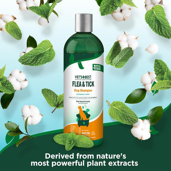 vets best flea and tick shampoo is derived from nature's most powerful plant extracts