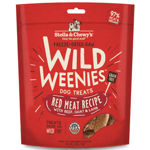 Stella & Chewy's Red Meat Wild Weenies Freeze-Dried Raw Dog Treats (3.25 oz)