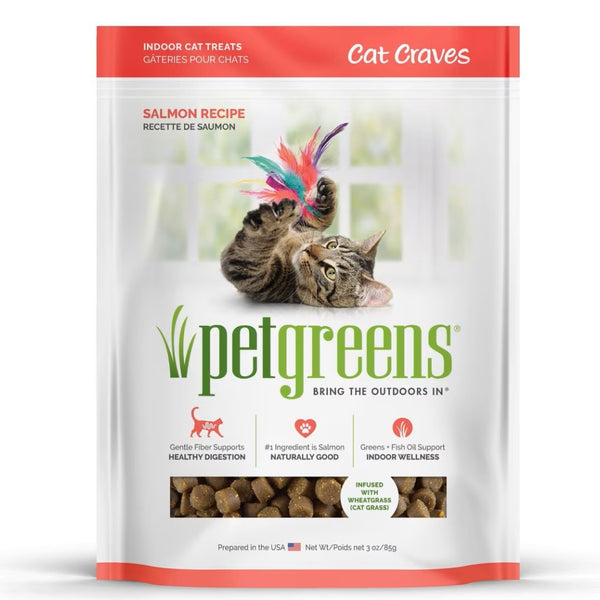 Pet Greens Cat Craves Semi-Moist Salmon Soft Treats For Cats (3 oz)