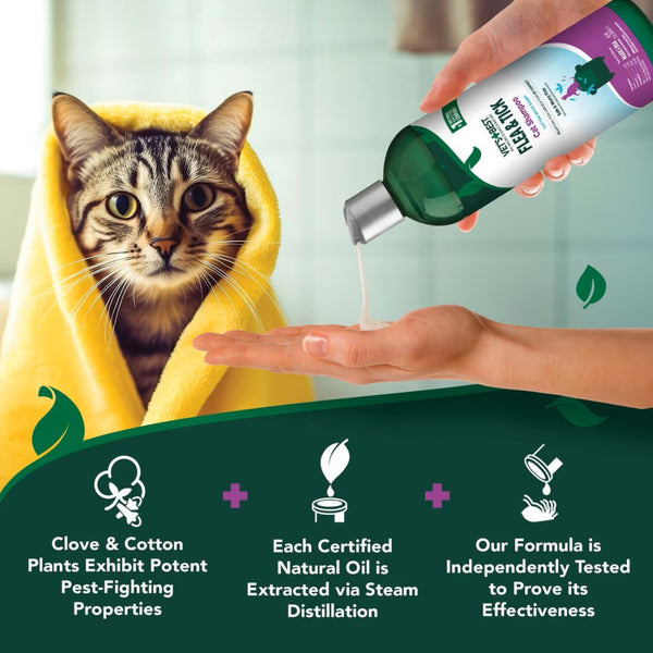 Vet's Best Flea and Tick Shampoo for Cats (12 oz)