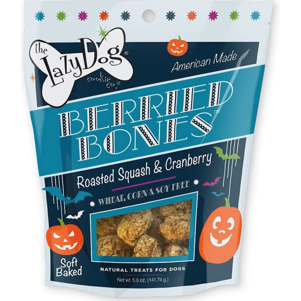 The Lazy Dog Cookie Co. Berried Bones Roasted Squash & Cranberry Soft-Baked Treats For Dogs (5 oz)