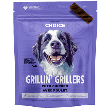 NutriSource Grillin' Grillers with Chicken Chewy Dog Treats