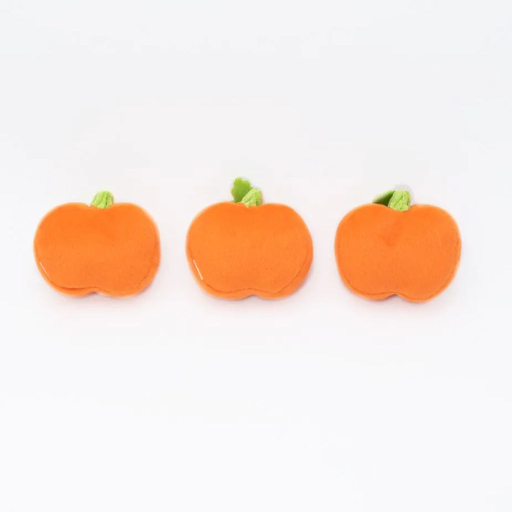 Zippypaws Halloween Miniz Pumpkins Squeaker Plush Toy For Dogs (3 pack)