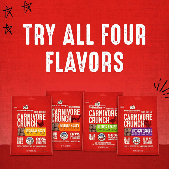 Stella & Chewy's Carnivore Crunch Cage-Free Chicken Recipe Freeze-Dried Raw Dog Treats (3.25 oz)