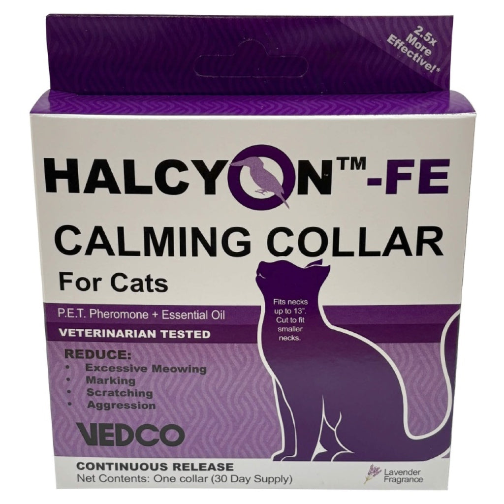 Halcyon FE Calming Collar for Cats – 30-Day Pheromone Stress Relief