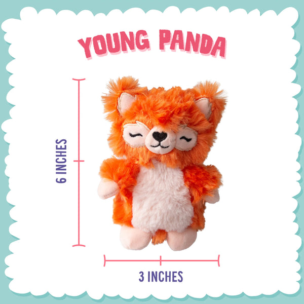 Snugaroo Young Panda Squeaker Plush Dog Toy (Red Panda)