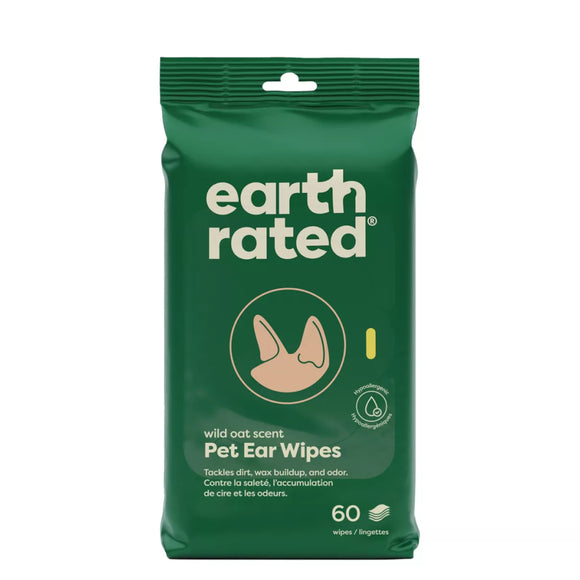 Earth Rated Hypoallergenic Ear Wipes For Dogs (60 ct)