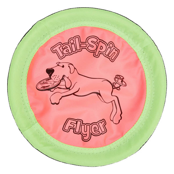 Booda Tail-Spin Flyer Soft Bite Frisbee Toy For Dogs- Color Varies