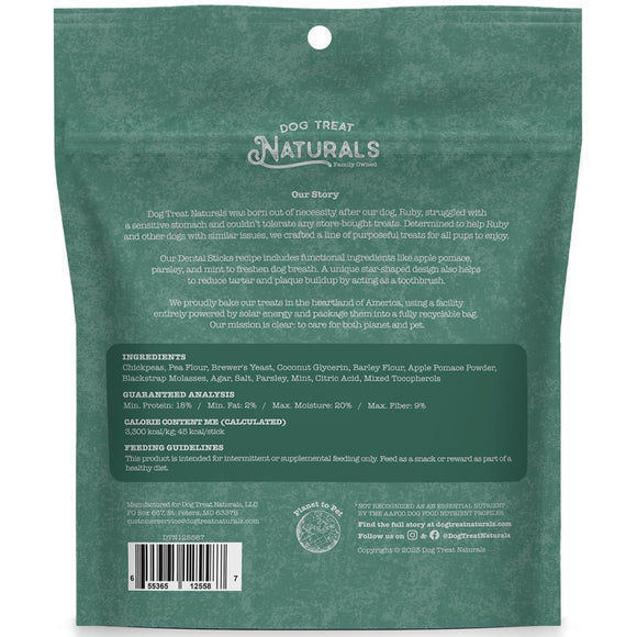 Dog Treat Naturals Dental Sticks Chickpea & Mint Dog Treats (20 count)