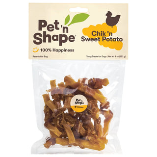 Pet 'n Shape Chick 'n Sweet Potato Jerky Wrapped Treats For Dogs (8 oz)