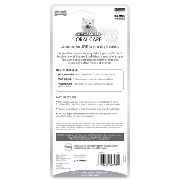Nylabone Advanced Oral Care Dog Dental Kit