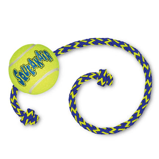 Kong Squeakair Ball with Rope Toy For Dogs (Medium)