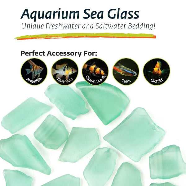 Galapagos Aquarium Sea Glass For Reptiles -4 lb bag