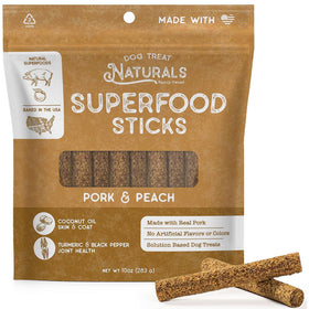 Dog Treat Naturals Superfood Sticks Pork & Peach Dog Treats (10 oz)
