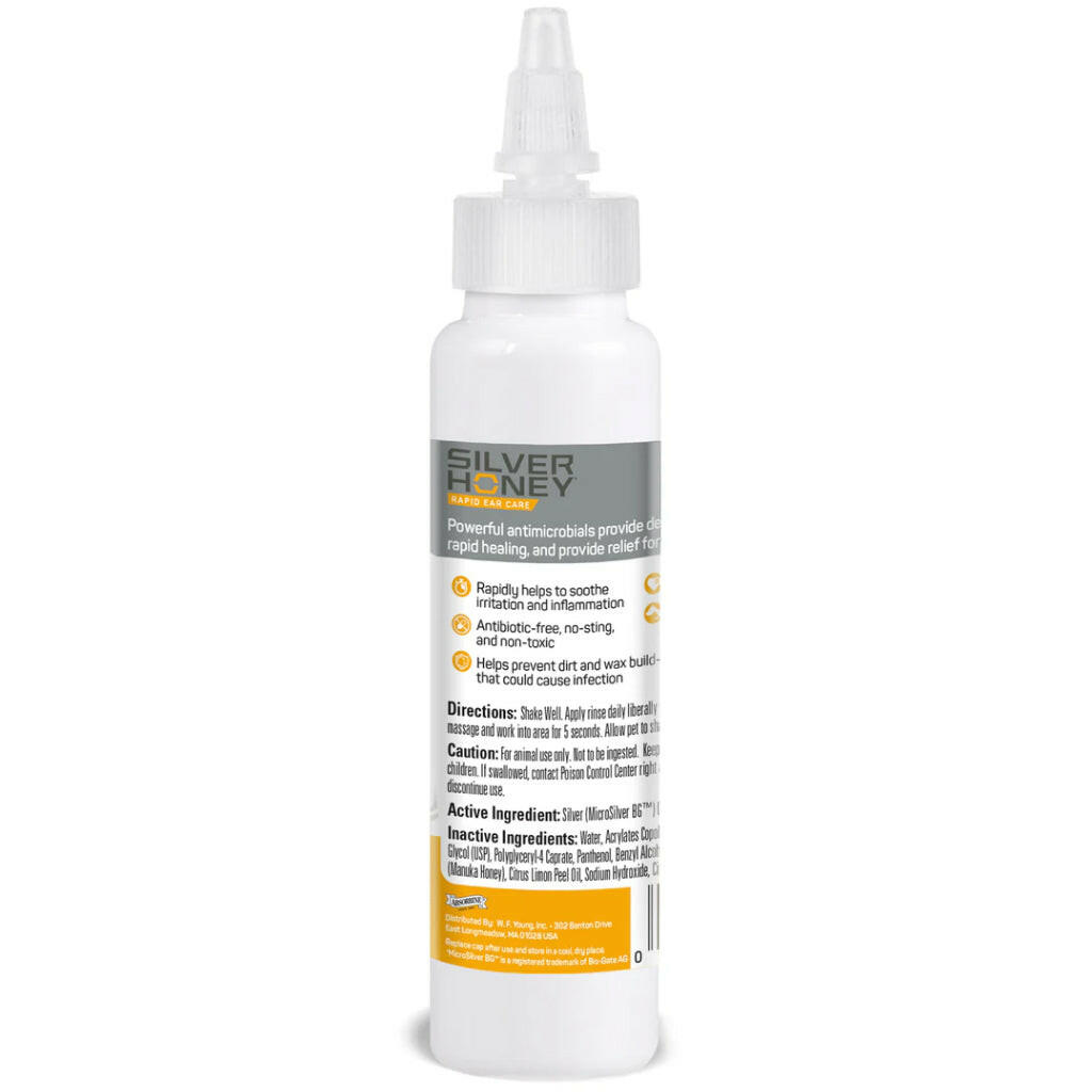 Someone asked can you use silver honey on humans and the answer can depend on who you ask. Silver honey rapid ear care is designed for animal use but the ingredients are safe and effective enough to be used on humans. 