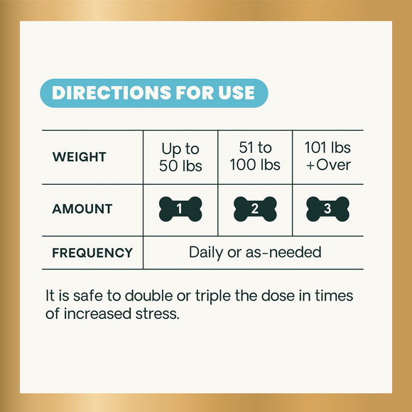 Calm & Confident Chews for Dogs Peanut Butter Flavor