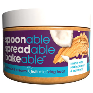 Fruitables Spoonable Spreadables Creamy Real Coconut & Oatmeal Treats For Dogs (7 oz)