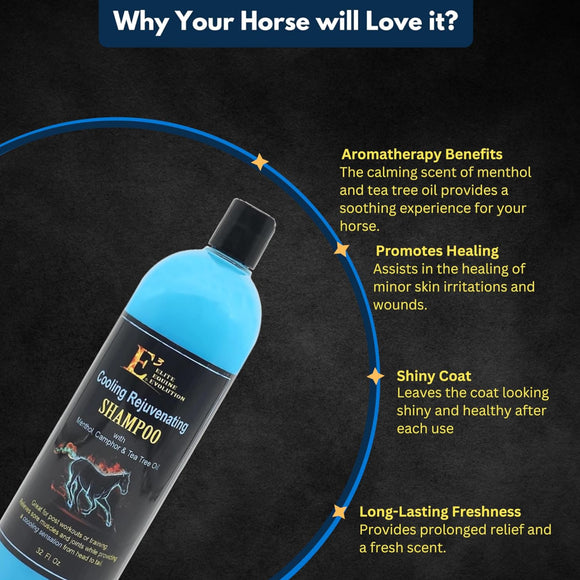 E3 Cooling Rejuvenating Shampoo for Horses (32 oz)
