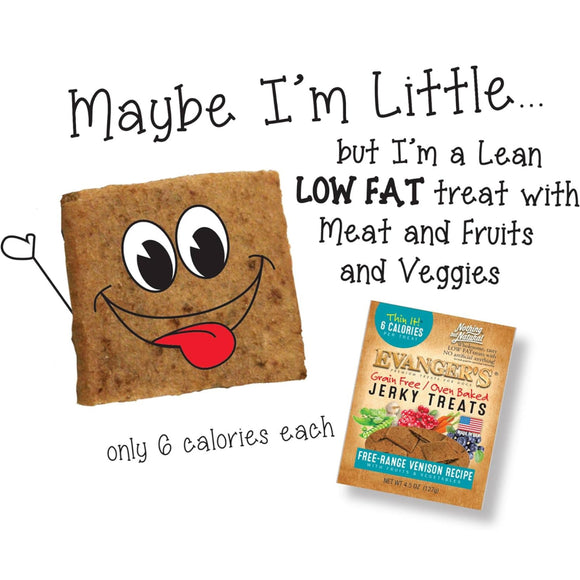 Evanger's Nothing But Natural Free-Range Venison Recipe Jerky Dog Treats (4.5 oz)