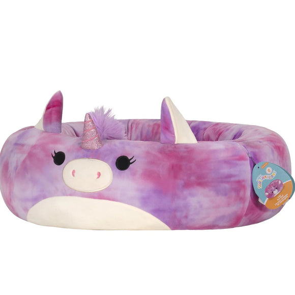 Squishmallows Plush Bolster Pet Bed- Lola the Unicorn