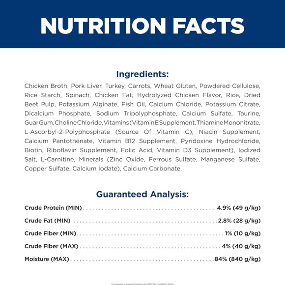 Hill's Science Diet Adult Urinary & Hairball Control Turkey Stew Recipe Wet Cat Food (2.9oz x 24 cans)