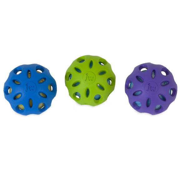 JW Pet Crackle Heads Ball Toy For Dogs- Assorted Colors