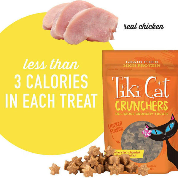 Tiki Cat Crunchy Chicken Pumpkin Grain-Free Treats For Cats (2 oz)