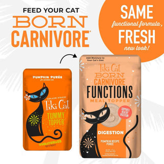 Tiki Cat Born Carnivore Function Digestion Topper For Cats (1.5 oz x 12 pouches)