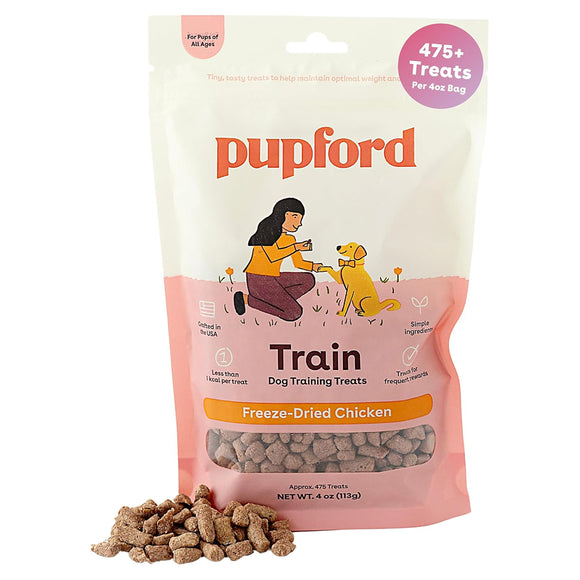 Pupford Train Freeze-Dried Chicken Training Treats for Dogs (4 oz)
