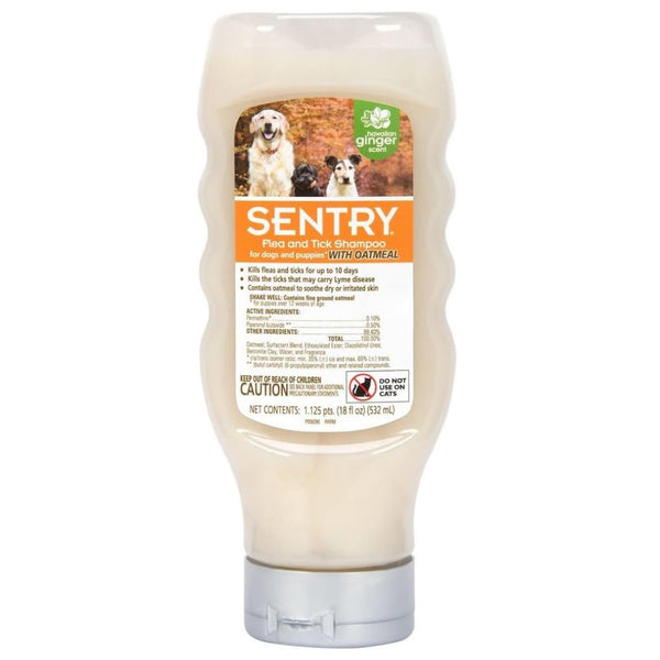 Sentry Flea & Tick Shampoo w/ Oatmeal for Dogs- Hawaiian Ginger Scent (18 oz)