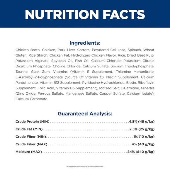Hill's Science Diet Adult Urinary & Hairball Control Chicken & Vegetable Stew Recipe Wet Cat Food (2.9oz x 24 cans)