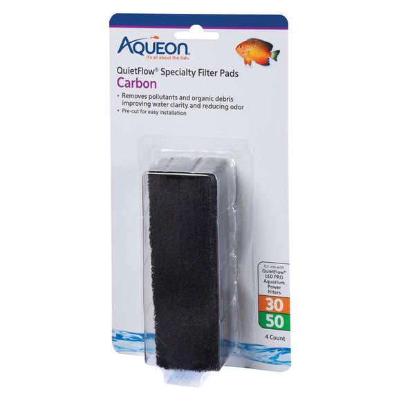 Aqueon Replacement Specialty Filter Pads -Carbon (4 ct)
