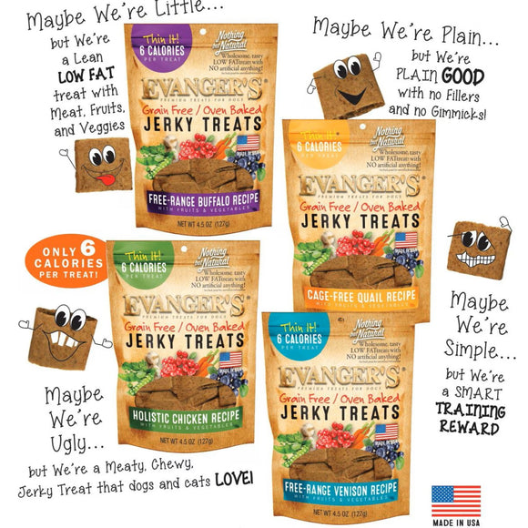 Evanger's Nothing But Natural Holistic Chicken Recipe Jerky Dog Treats (4.5 oz)