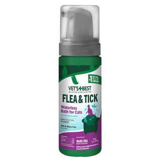 Vet's Best Flea & Tick Waterless Bath for Cats -Cotton Spice Scent (5 oz)