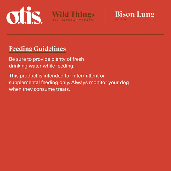 OTIS Wild Things Bison Lung Filets Treats for Dogs (4 oz)