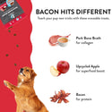 Shameless Pets Bone Broth Chews Bacon Hits Different Training Treats For Dogs (8 oz)