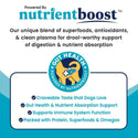 Powered by NutrientBoost, this dog food enhancer supports gut health and nutrient absorption support. 