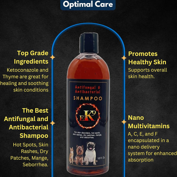 E3 K9 Antifungal & Antibacterial Shampoo for Dogs (16oz)