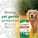 Vet's Best Flea & Tick Spot Treatment for Medium Dogs 16-40 lbs (4 doses)