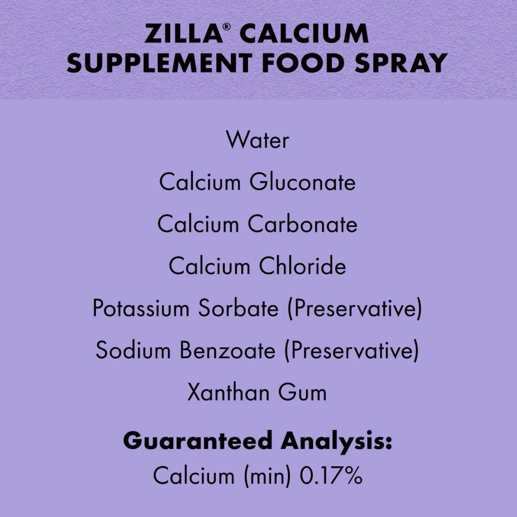 Zilla Food Calcium Supplement Spray For Reptile (8 oz)