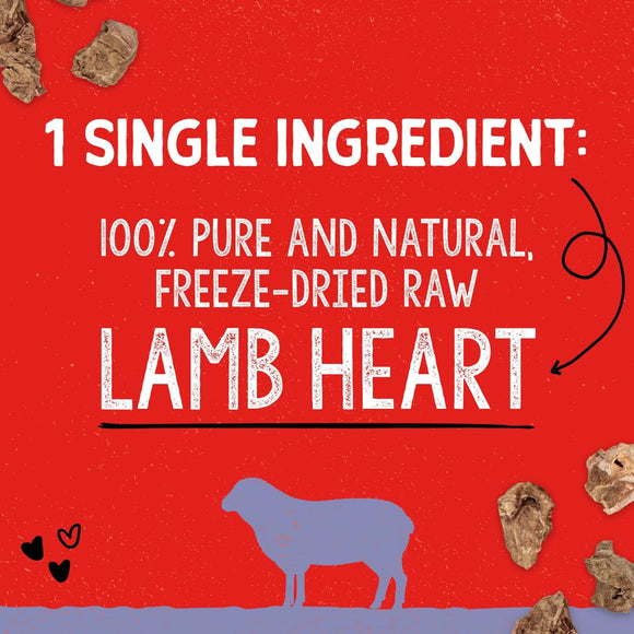 Stella & Chewy's Free-Dried Lamb Hearts Dog Treats (3 oz)
