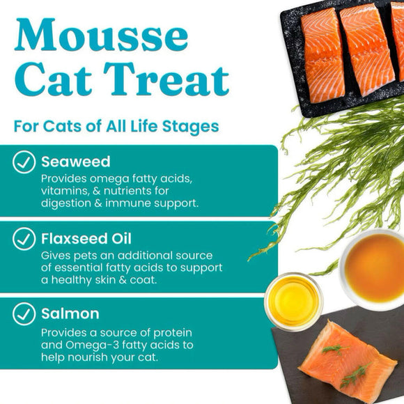 Solid Gold SeaMeal Squeeze Salmon In Gravy Mousse Lickable Cat Treat (0.5 oz tube, pack of 4)