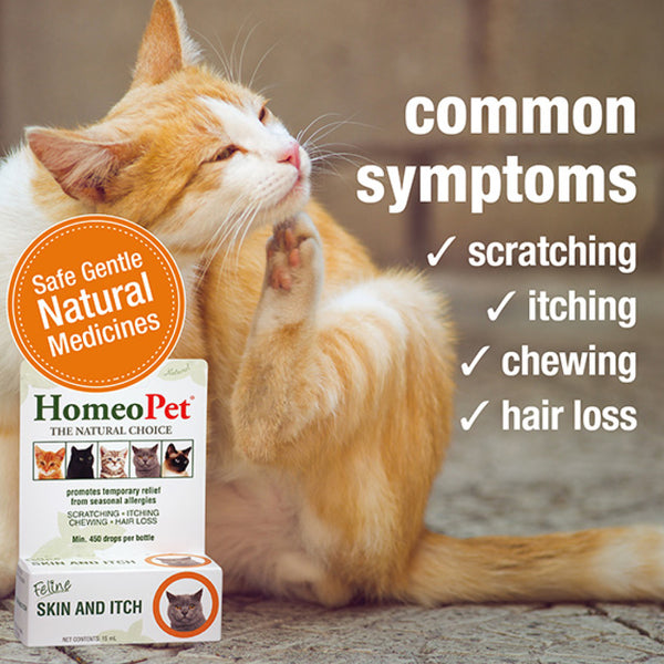 HomeoPet Feline Skin & Itch Care For Cats (15 ml)