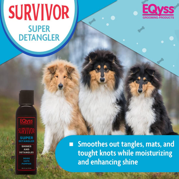 EQyss Groming Products Survivor Super Detangler & Shine Coat for Dogs & Cats (4 oz)