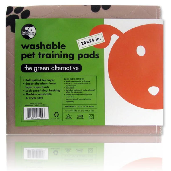 Lola Bean Washable Pet Training Pads -2 Packs