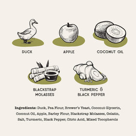 Dog Treat Naturals Superfood Sticks Duck & Apple Dog Treats (10 oz)