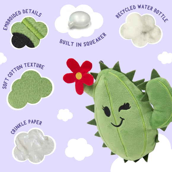 Snugarooz Chloe the Cactus Plush Dog Toy