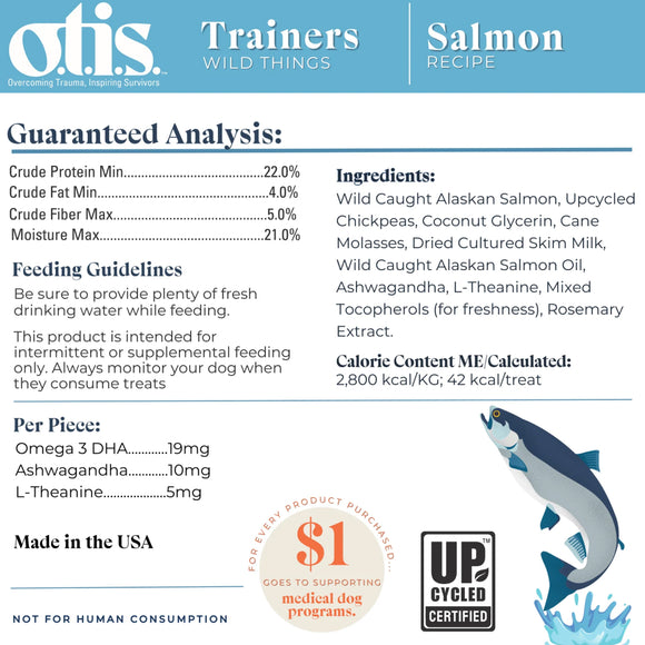 OTIS Wild Things Salmon Trainers Bite-Sized Treats for Dogs (4 oz)